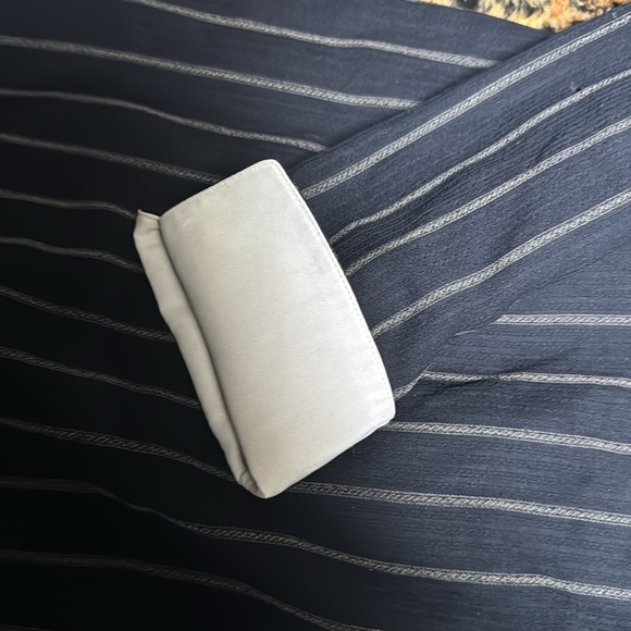 The ULTIMATE POWER SUIT Vintage Thierry Mugler Navy White pinstripe suit S40 - Picture 3 of 12